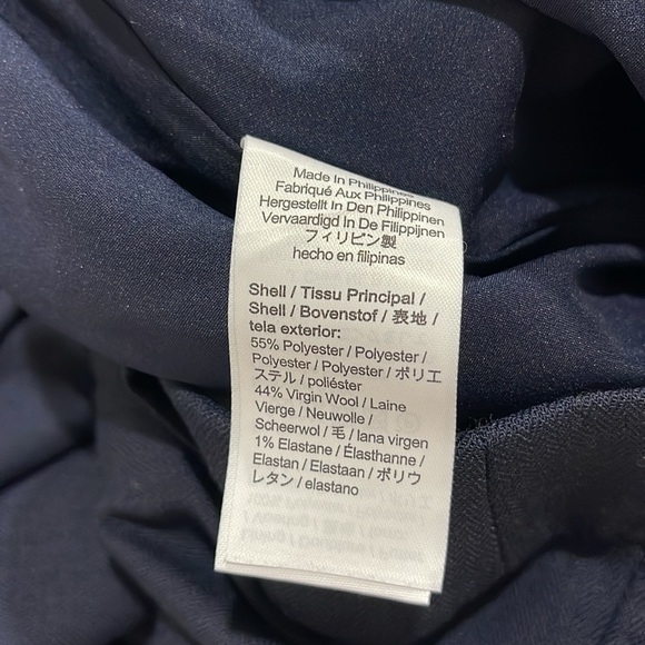 J.Crew NWT wide leg essential pant in Italian city wool Blend dark navy BT496 - Picture 4 of 9